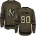 Men Adidas Vegas Golden Knights #90 Tomas Tatar Authentic Green Salute to Service NHL Jersey