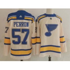 Men St Louis Blues #57 David Perron Cream 2022 Winter Classic Authentic Stitched Jersey