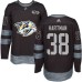 Men Adidas Nashville Predators #38 Ryan Hartman Authentic Black 1917-2017 100th Anniversary NHL Jersey