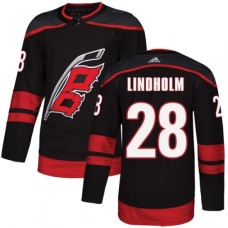 Men Adidas Carolina Hurricanes #28 Elias Lindholm Premier Black Alternate NHL Jersey