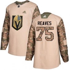 Men Adidas Vegas Golden Knights #75 Ryan Reaves Authentic Camo Veterans Day Practice NHL Jersey