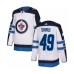 Men Winnipeg Jets #49 Logan Shaw Authentic White Away Hockey Stitched Jersey