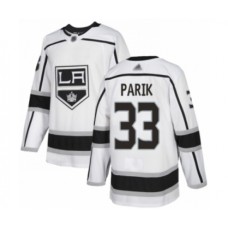 Men Los Angeles Kings #33 Lukas Parik Authentic White Away Hockey Stitched Jersey