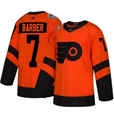 Men Adidas Philadelphia Flyers #7 Bill Barber Orange Authentic 2019 Stadium Series Stitched NHL Jersey