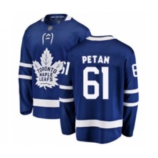 Men Toronto Maple Leafs #61 Nic Petan Authentic Royal Blue Home Fanatics Branded Breakaway Hockey Stitched Jersey