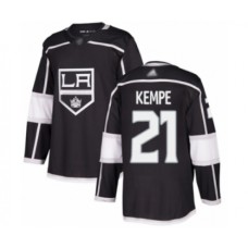 Men Los Angeles Kings #21 Mario Kempe Authentic Black Home Hockey Stitched Jersey