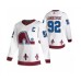 Men Colorado Avalanche #92 Gabriel Landeskog White 2020-21 Reverse Retro Alternate Hockey Stitched Jersey