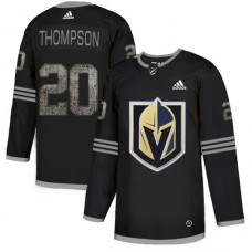 Men Adidas Vegas Golden Knights #20 Paul Thompson Black Authentic Classic Stitched NHL Jersey