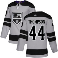 Men Adidas Los Angeles Kings #44 Nate Thompson Premier Gray Alternate NHL Jersey