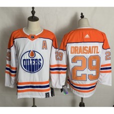 Men Edmonton Oilers #29 Leon Draisaitl White Alternate Hockey Stitched Jersey