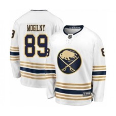 Men Buffalo Sabres #89 Alexander Mogilny Fanatics Branded White 50th Season Breakaway Hockey Stitched Jersey