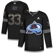 Men Adidas Colorado Avalanche #33 Patrick Roy Black Authentic Classic Stitched NHL Jersey