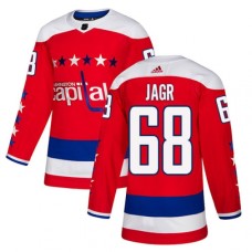 Men Adidas Washington Capitals #68 Jaromir Jagr Authentic Red Alternate NHL Jersey