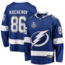 Men Tampa Bay Lightning #86 Nikita Kucherov Fanatics Branded Blue 2020 Stanley Cup Final Bound Home Player Breakaway Stitched Jersey