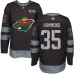 Men Adidas Minnesota Wild #35 Andrew Hammond Authentic Black 1917-2017 100th Anniversary NHL Jersey