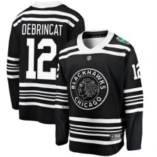 Men Chicago Blackhawks #12 Alex DeBrincat Black 2019 Winter Classic Fanatics Branded Breakaway NHL Jersey