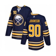 Men Buffalo Sabres #90 Marcus Johansson Authentic Navy Blue Home Hockey Stitched Jersey