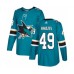 Men San Jose Sharks #49 Artemi Kniazev Authentic Teal Green Home Hockey Stitched Jersey