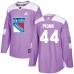 Men Adidas New York Rangers #44 Neal Pionk Purple Authentic Fights Cancer Stitched NHL Jersey