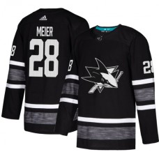 Men Adidas San Jose Sharks #28 Timo Meier Black 2019 All-Star Game Parley Authentic Stitched NHL Jersey