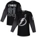 Men Tampa Bay Lightning #91 Steven Stamkos adidas Alternate Authentic Player Jersey Black