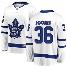 Men Toronto Maple Leafs #36 Josh Jooris Authentic White Away Fanatics Branded Breakaway NHL Jersey