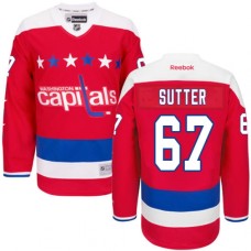 Men Reebok Washington Capitals #67 Riley Sutter Authentic Red Third NHL Jersey