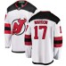 Men New Jersey Devils #17 Patrick Maroon Fanatics Branded White Away Breakaway NHL Jersey