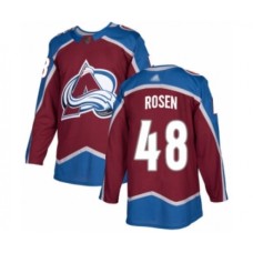 Men Colorado Avalanche #48 Calle Rosen Authentic Burgundy Red Home Hockey Stitched Jersey