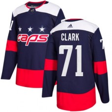 Men Adidas Washington Capitals #71 Kody Clark Authentic Navy Blue 2018 Stadium Series NHL Jersey