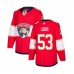 Men Florida Panthers #53 John Ludvig Authentic Red Home Hockey Stitched Jersey