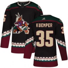 Men Adidas Arizona Coyotes #35 Darcy Kuemper Premier Black Alternate NHL Jersey