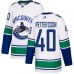 Men Adidas Vancouver Canucks #40 Elias Pettersson White Road Authentic Stitched NHL Jersey