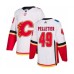 Men Calgary Flames #49 Jakob Pelletier Authentic White Away Hockey Stitched Jersey