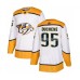 Men Nashville Predators #95 Matt Duchene Authentic White Away Hockey Stitched Jersey