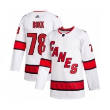 Men Carolina Hurricanes #78 Dominik Bokk Authentic White Away Hockey Stitched Jersey