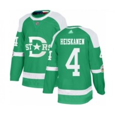 Men Dallas Stars #4 Miro Heiskanen Authentic Green 2020 Winter Classic Hockey Stitched Jersey