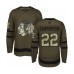 Men Chicago Blackhawks #22 Ryan Carpenter Authentic Green Salute to Service Hockey Stitched Jersey