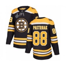 Men Boston Bruins #88 David Pastrnak Authentic Black Home 2019 Stanley Cup Final Bound Hockey Jersey