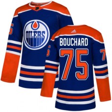 Men Adidas Edmonton Oilers #75 Evan Bouchard Premier Royal Blue Alternate NHL Jersey