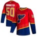 Men St. Louis Blues #50 Jordan Binnington adidas Red 2020-21 Reverse Retro Authentic Player Stitched Jersey