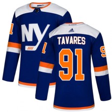 Men Adidas New York Islanders #91 John Tavares Premier Blue Alternate NHL Jersey