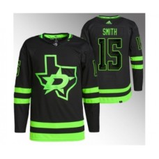 Men Dallas Stars #15 Craig Smith Black Stitched Jersey