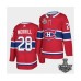 Men Adidas Canadiens #28 Jon Merrill Red Road Authentic 2021 Stanley Cup Stitched Jersey