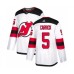 Men New Stitched Jersey Devils #5 Connor Carrick Authentic White Away Hockey Stitched Jersey