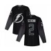 Men Tampa Bay Lightning #2 Luke Schenn Authentic Black Alternate Hockey Stitched Jersey