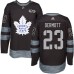 Men Adidas Toronto Maple Leafs #23 Travis Dermott Authentic Black 1917-2017 100th Anniversary NHL Jersey