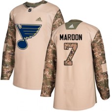 Men Adidas St. Louis Blues #7 Patrick Maroon Authentic Camo Veterans Day Practice NHL Jersey