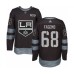 Men Los Angeles Kings #68 Samuel Fagemo Authentic Black 1917-2017 100th Anniversary Hockey Stitched Jersey