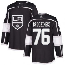 Men Adidas Los Angeles Kings #76 Jonny Brodzinski Premier Black Home NHL Jersey